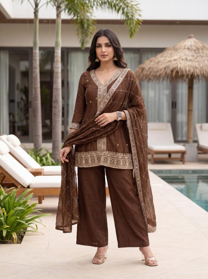 KF 6050 Kalaai Vichitra Silk Embroidery Readymade Suits 